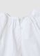White pure cotton blouse with embroidery and gathered neckline for girls_2