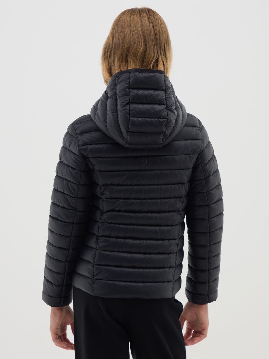 Girls' black regular-fit jacket_1