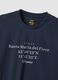 Blue short-sleeved pure cotton regular fit T-shirt_5