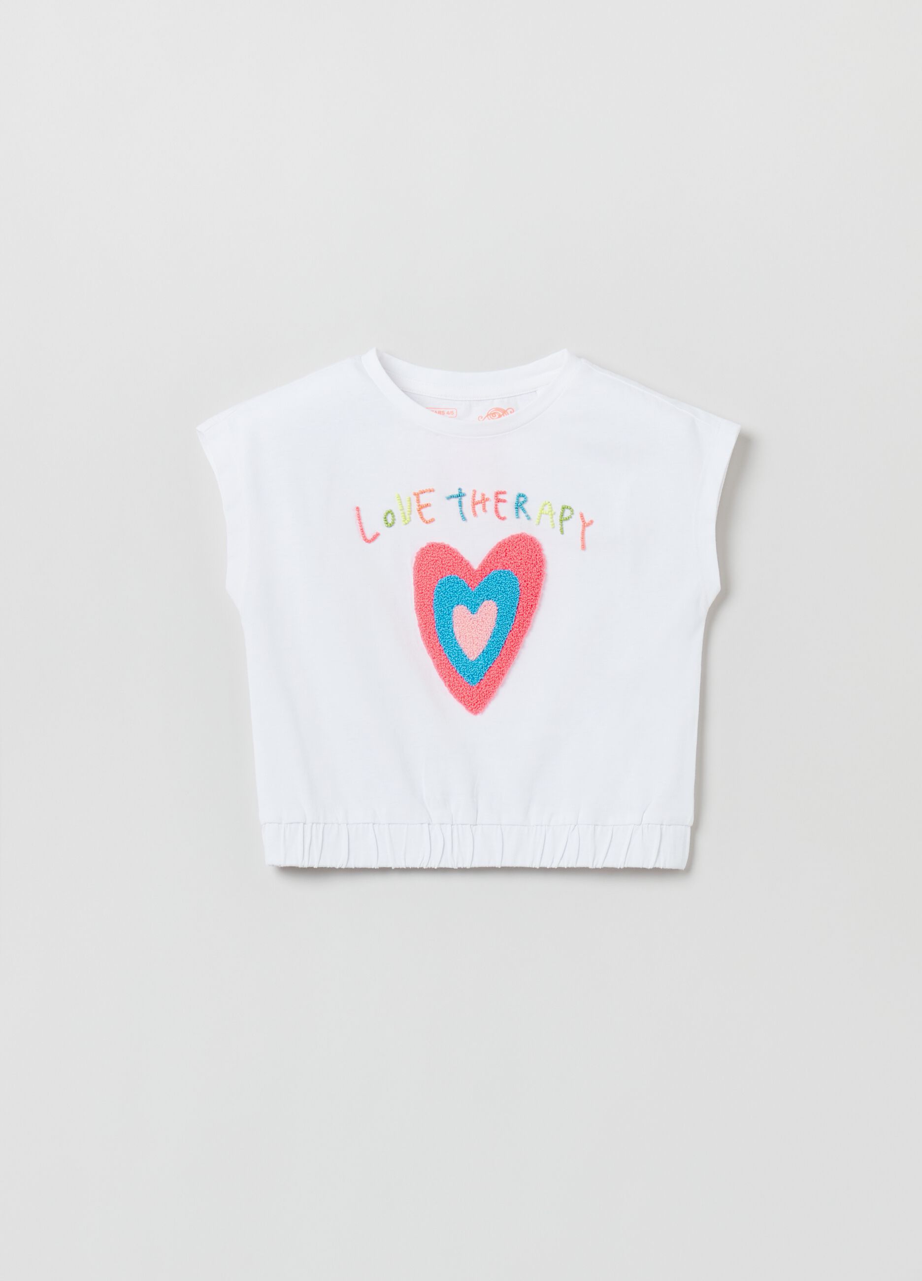 T-shirt con applicazioni Love Therapy_0