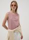 Pink top in viscose, cotton and linen blend, regular fit_0