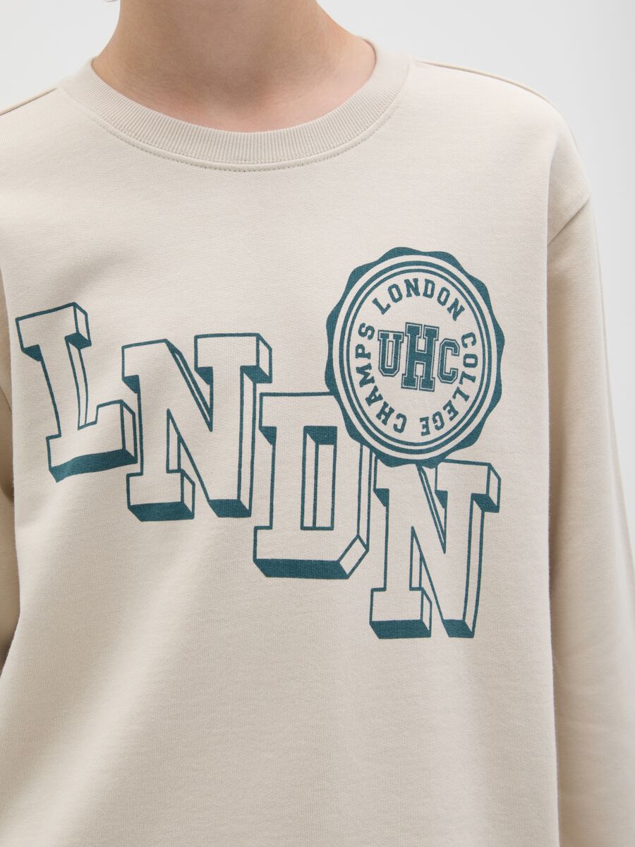 French terry sweatshirt with lettering print_2