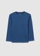 Kids' blue long-sleeve shirt in pure cotton regular fit_0