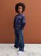 Blue pure cotton crew-neck T-shirt_1