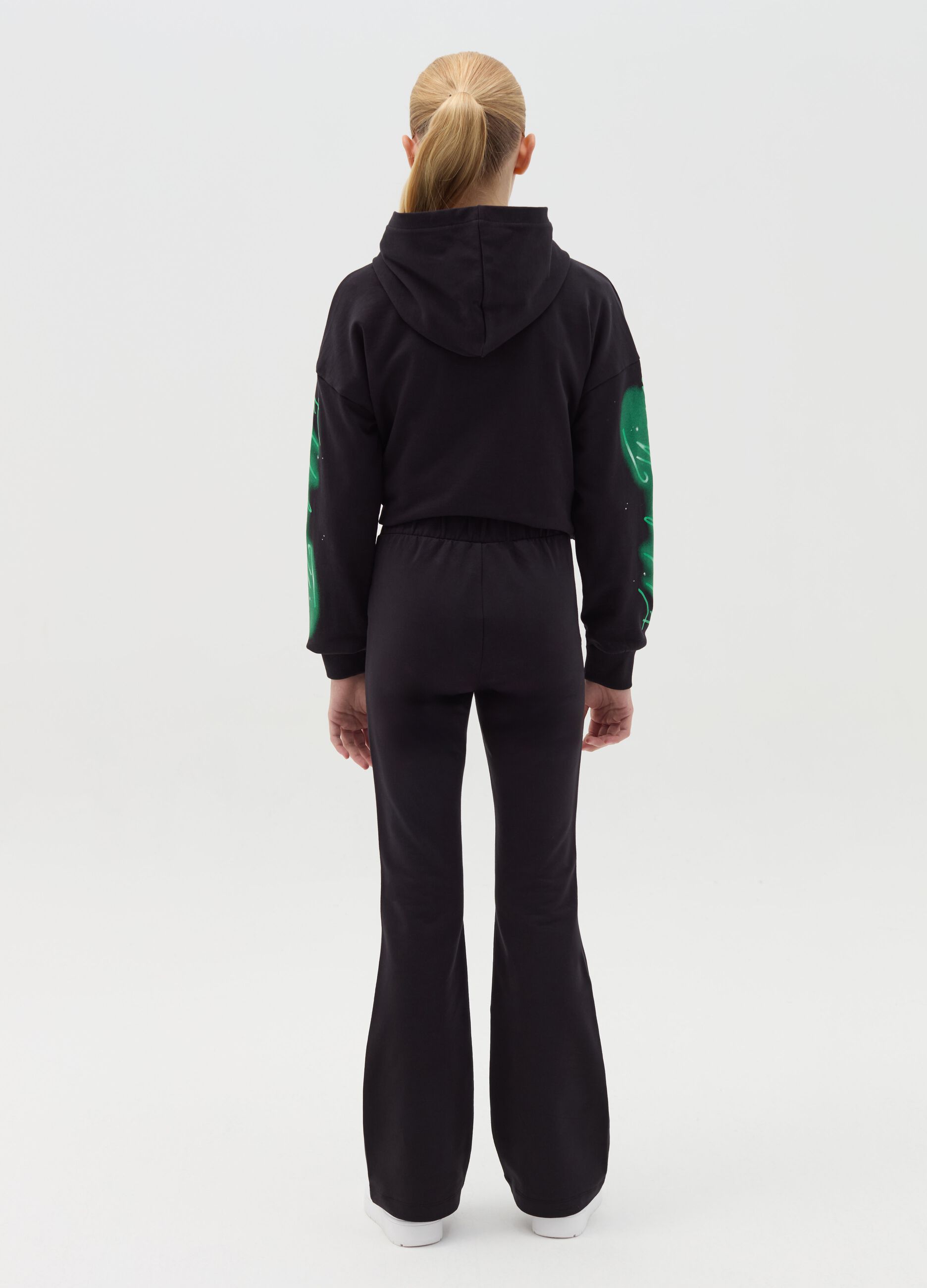 Flare-fit leggings with Wicked print