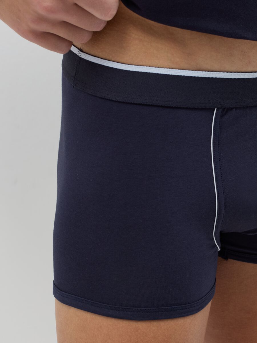 Two-pack boxer shorts in Supima cotton with contrasting piping_2