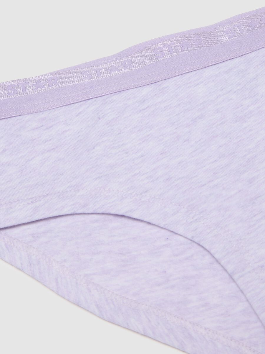 Mutandine in cotone elasticizzato viola per bambine regular fit_2