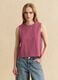 Pink cotton-blend tank top_1