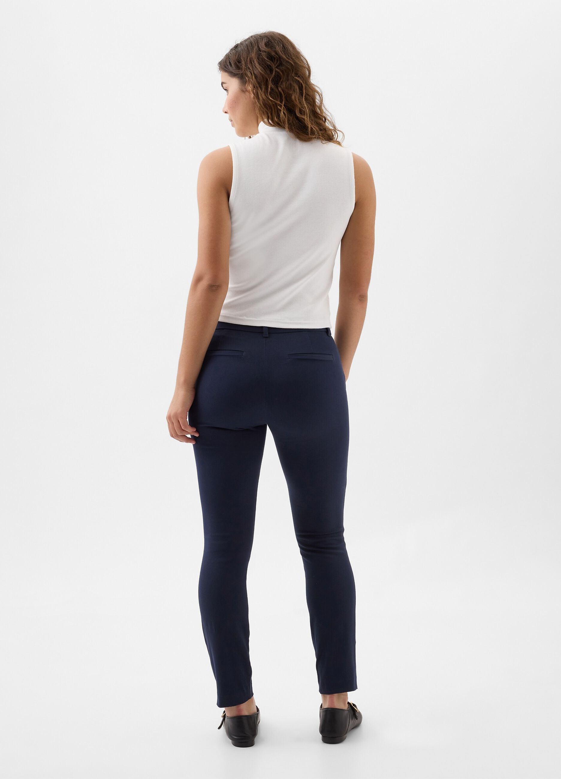 Cigarette trousers in stretch cotton