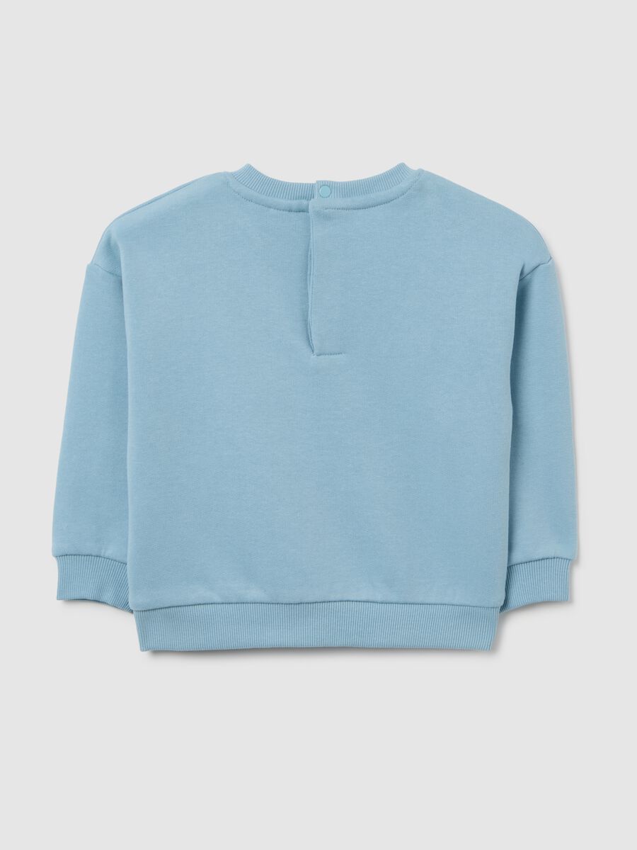 Blue cotton children's sweatshirt, regular fit with Peanuts print_1