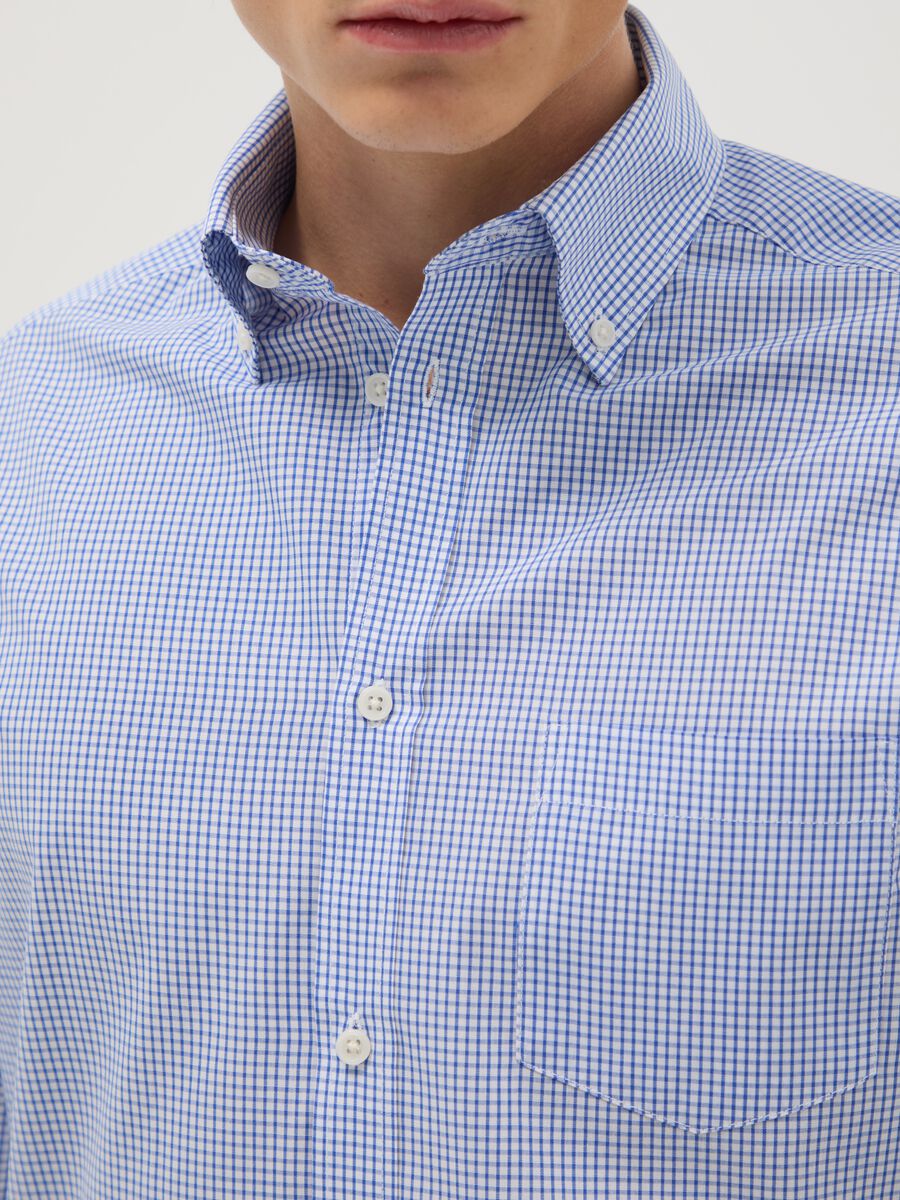 Multicolour Check Slim Fit Cotton Blend Shirt Easy Iron_1