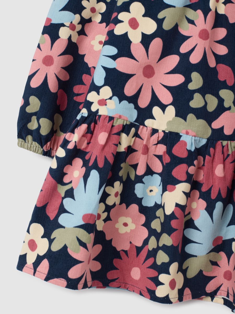 Girls' multicolour floral dress in pure cotton regular fit_2