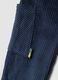Blue ribbed over-fit trousers with patch pockets_3