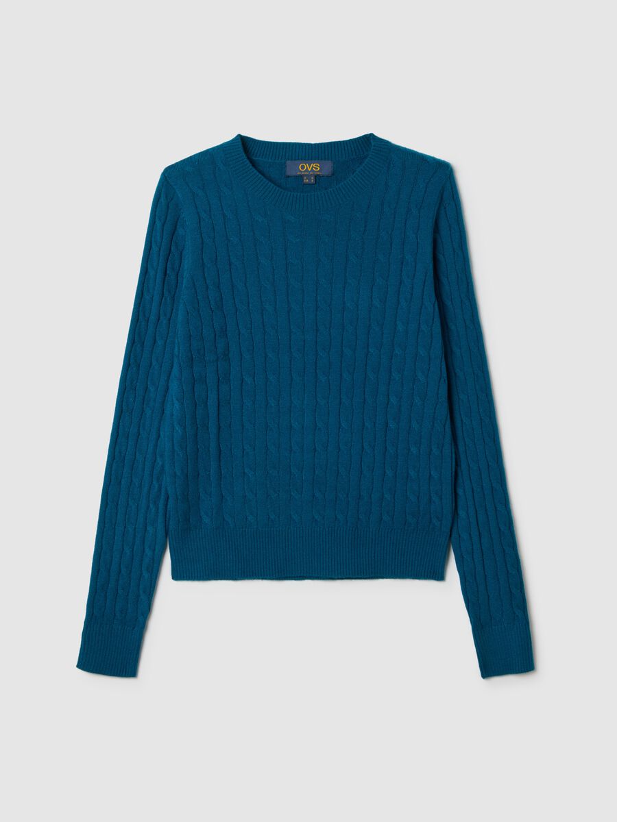 Blue regular fit sweater_4
