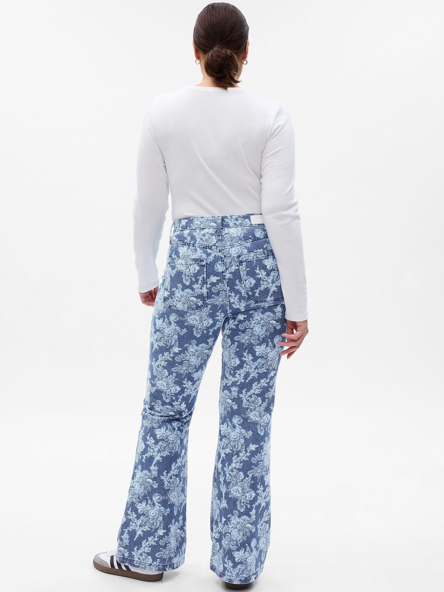 Jeans flare fit con stampa LoveShackFancy_4