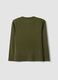 T-shirt verde in puro cotone organico con scritta per ragazzo_2