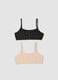 2-pack of multicoloured stretch organic cotton bralettes for girls_0