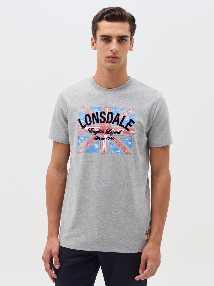 Cotton T-shirt with logo print_0