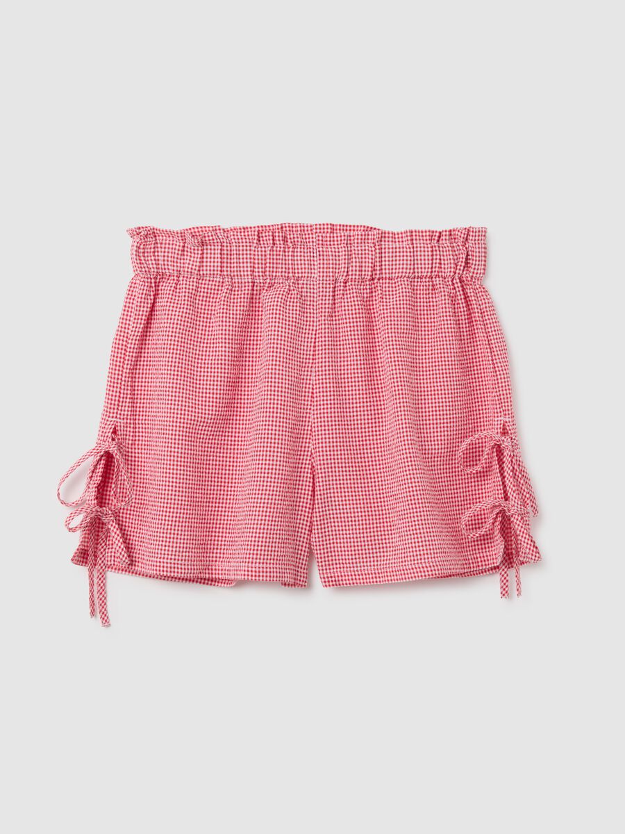 Women's multicolour pure cotton shorts regular fit_4
