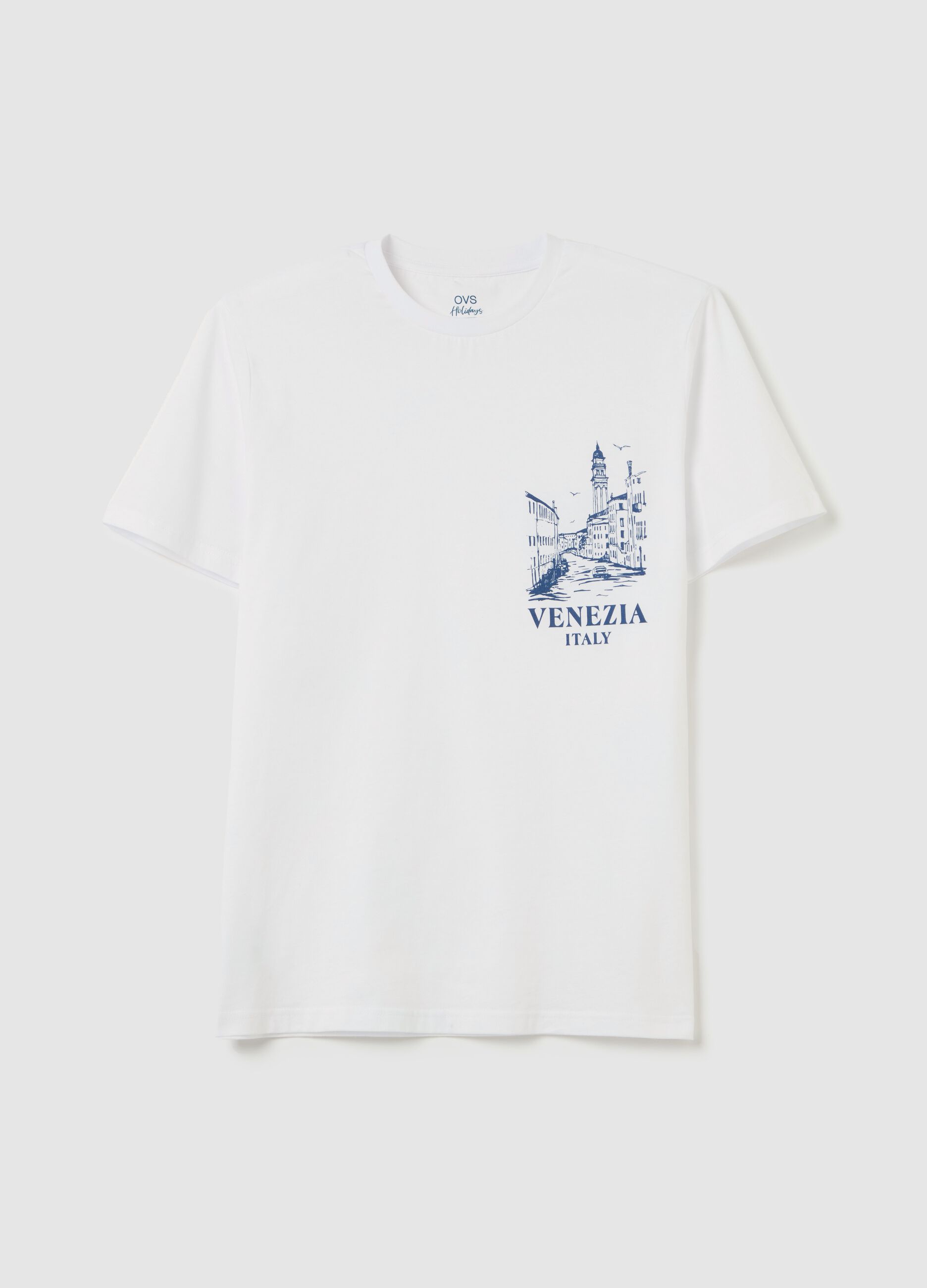 Cotton T-shirt with "Venezia" print