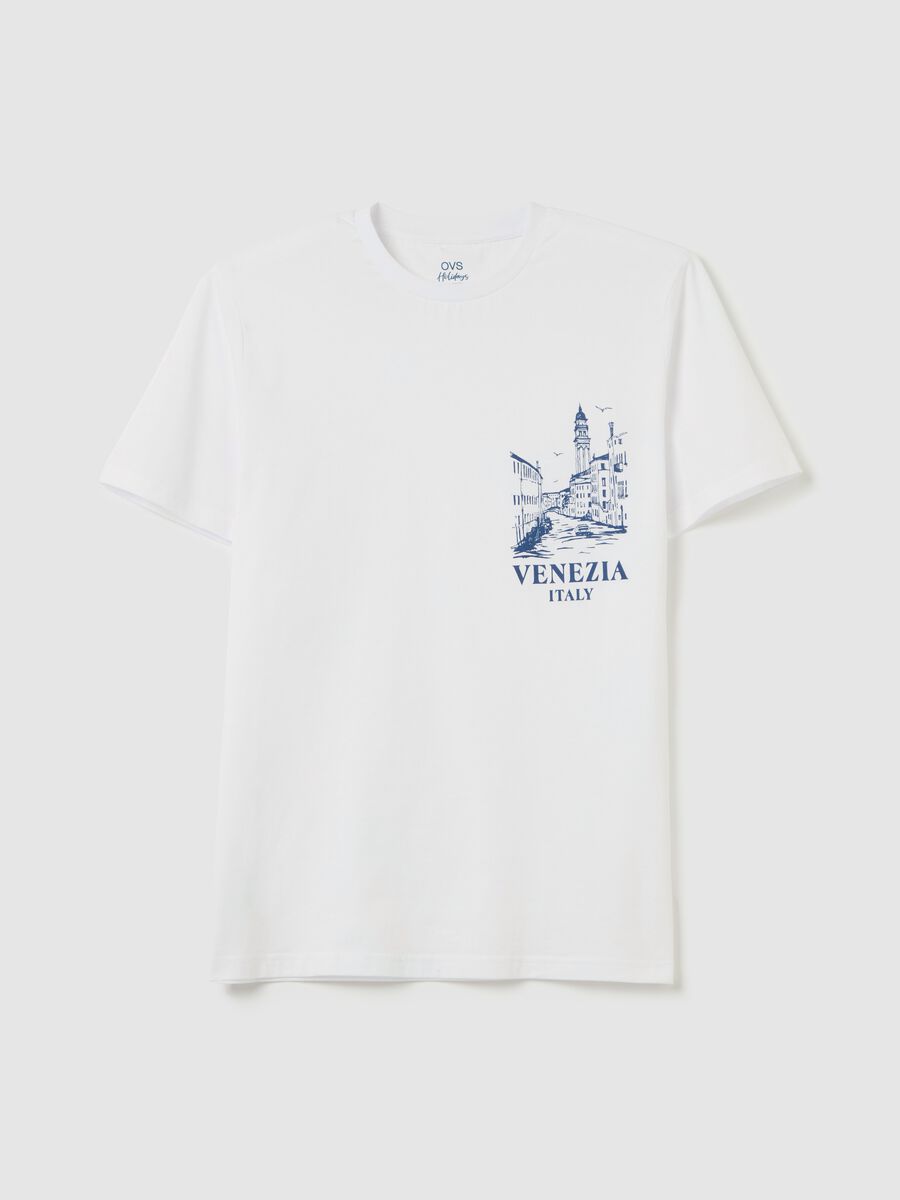 Cotton T-shirt with "Venezia" print_4