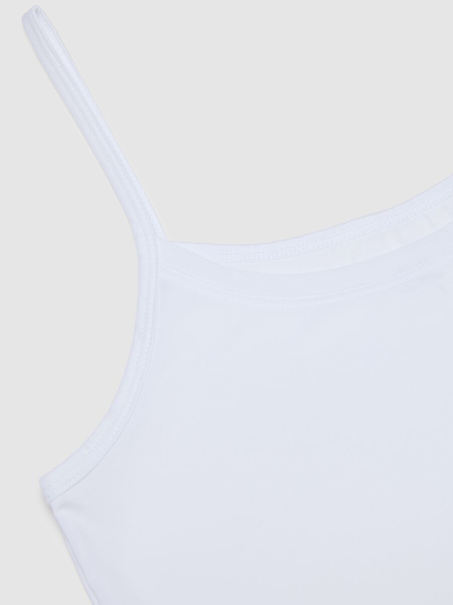 White regular fit tank top_1
