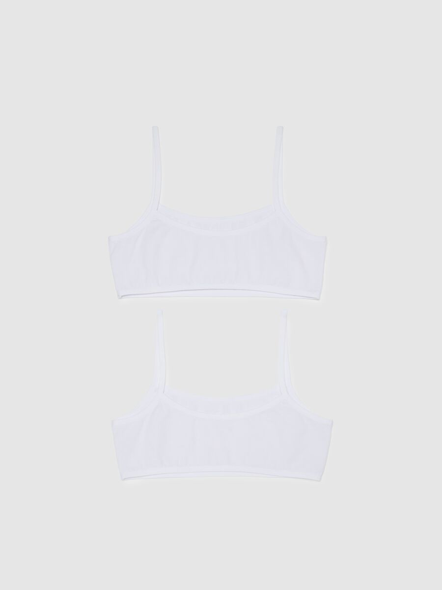 Bipack reggiseni bralette da ragazza in cotone bianchi_1