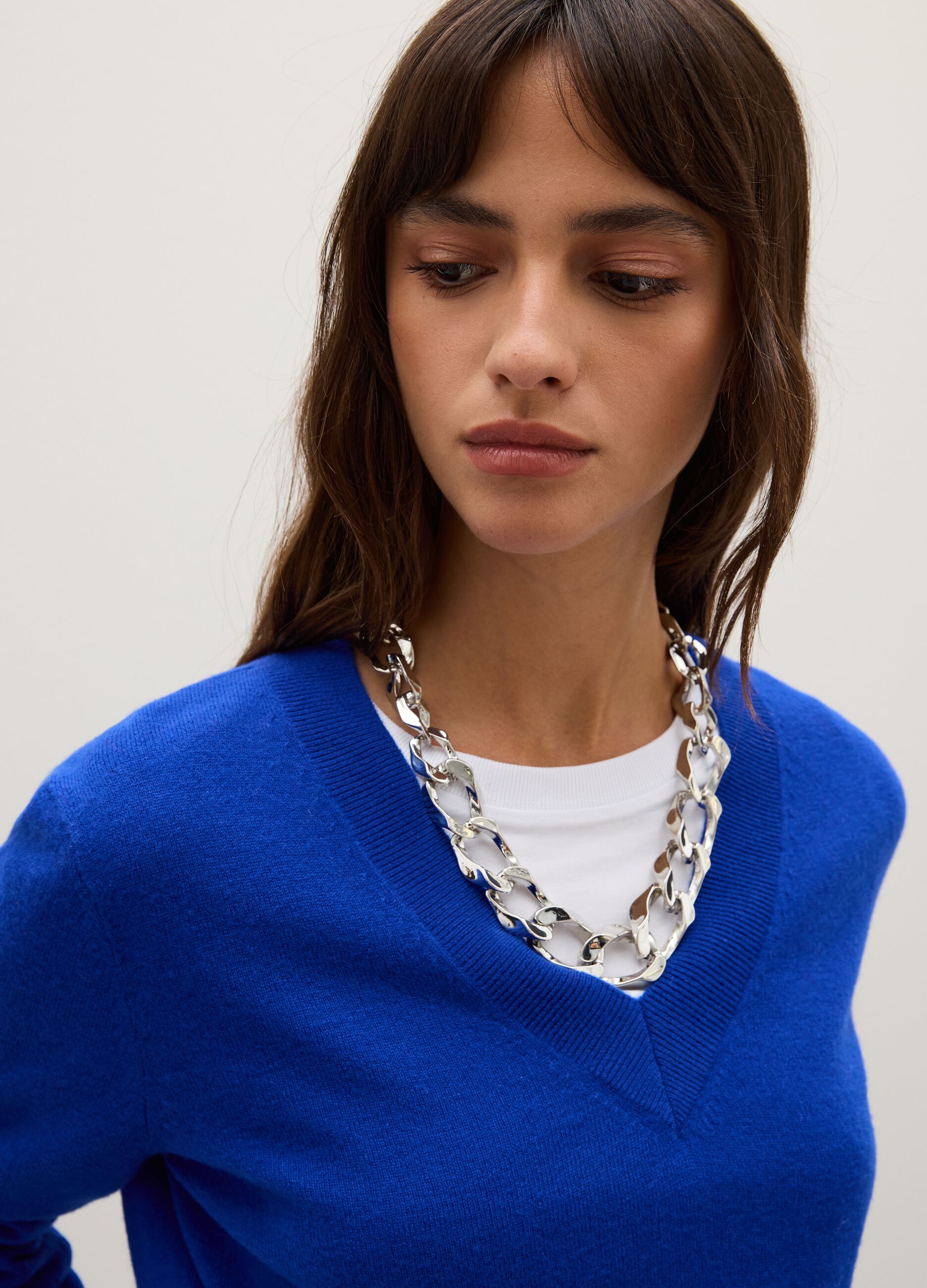 Grey zinc necklace