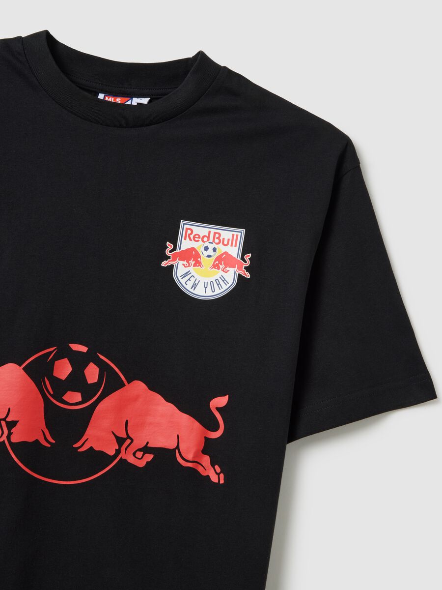 Black pure cotton T-shirt Red Bull New York_5