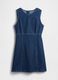 Stretch denim dress with back zip_4