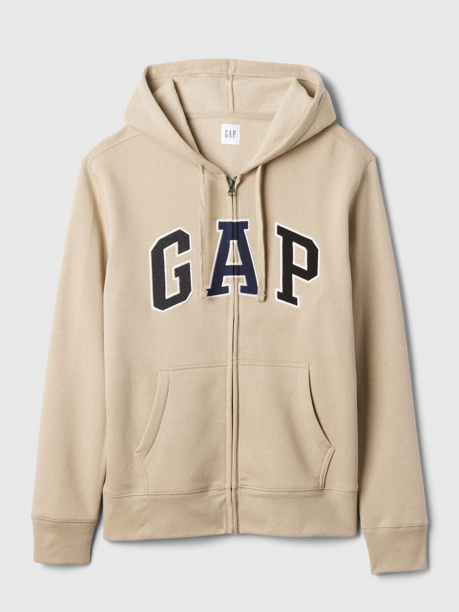 Full-zip sweatshirt with hood and logo embroidery_3