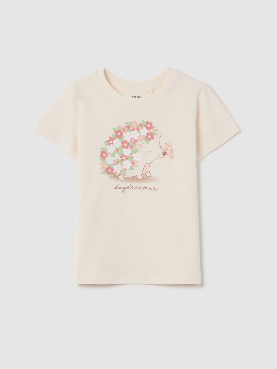 Cotton T-shirt with print_0
