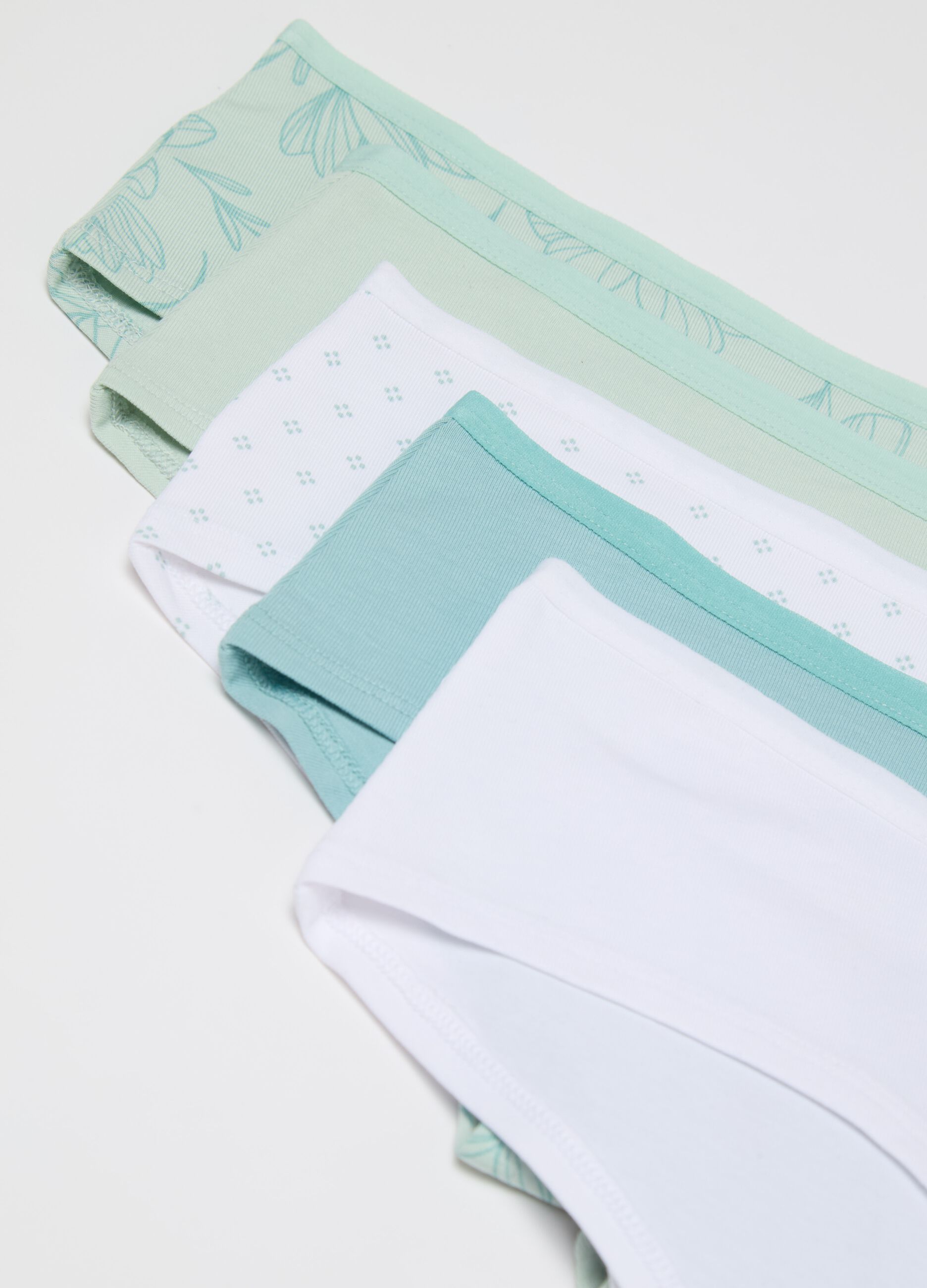 Five-pack French knickers with pattern