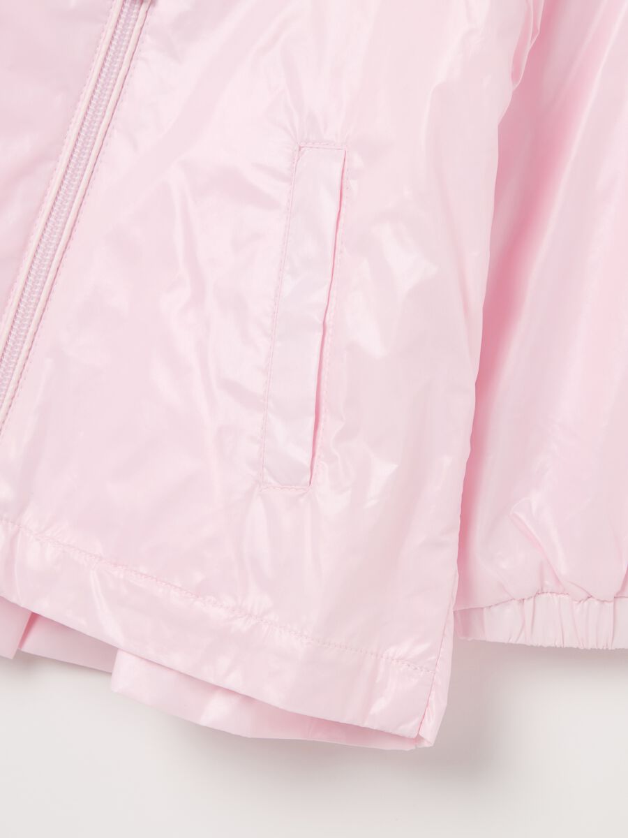 Waterproof jacket with hood and flounce_3
