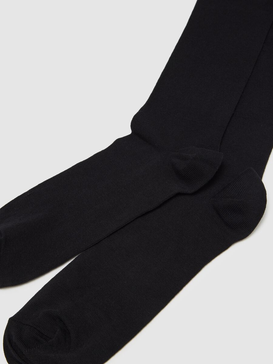 Set bipack calze lunghe in cotone elasticizzato nere_1