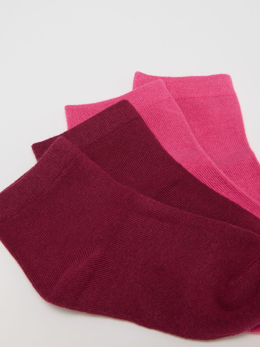 Multipack of short pink cotton blend socks for girls_1