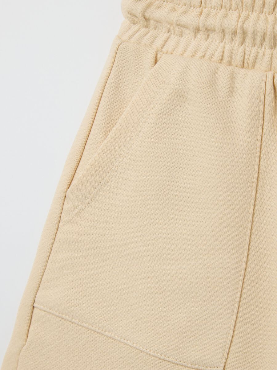 Bermuda shorts in French terry with drawstring_3