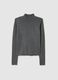 Grey Viscose Blend Fitted Sweater_4