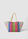Multicolour beach bag in a cotton and viscose blend_1