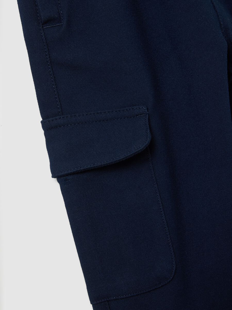 Boys' Blue Regular Fit Trousers_2