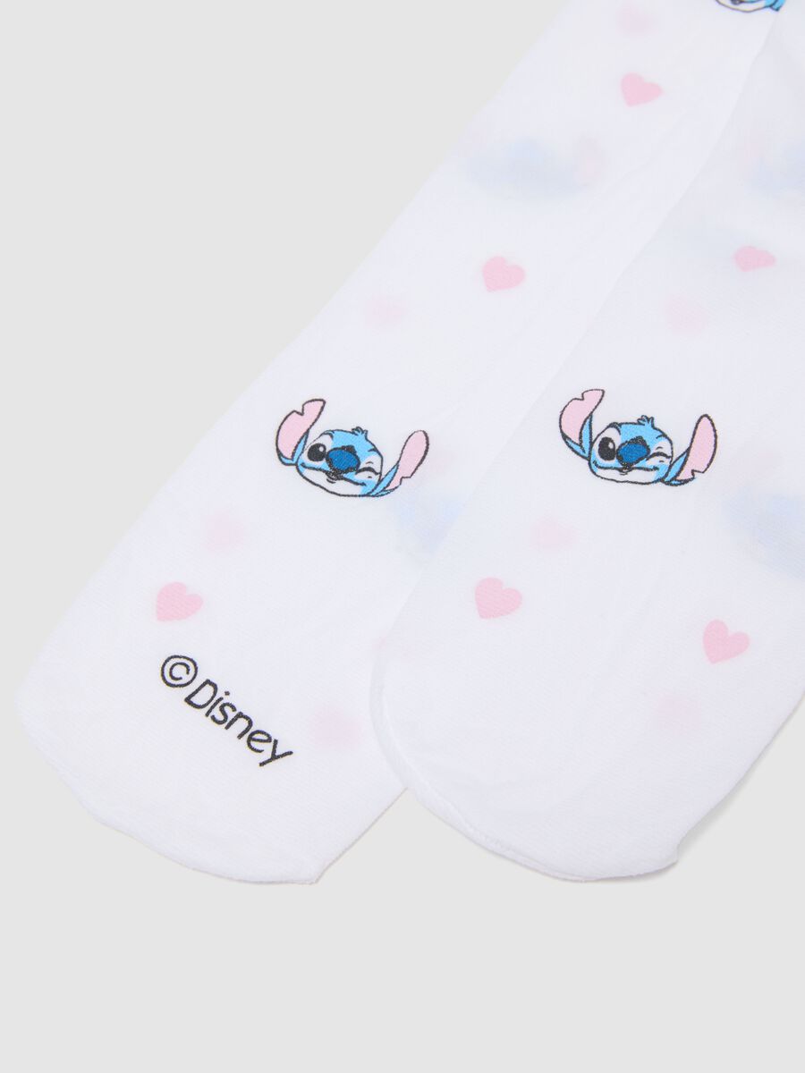 Collant elasticizzati bianchi da bambina con disegni Lilo e Stitch_2