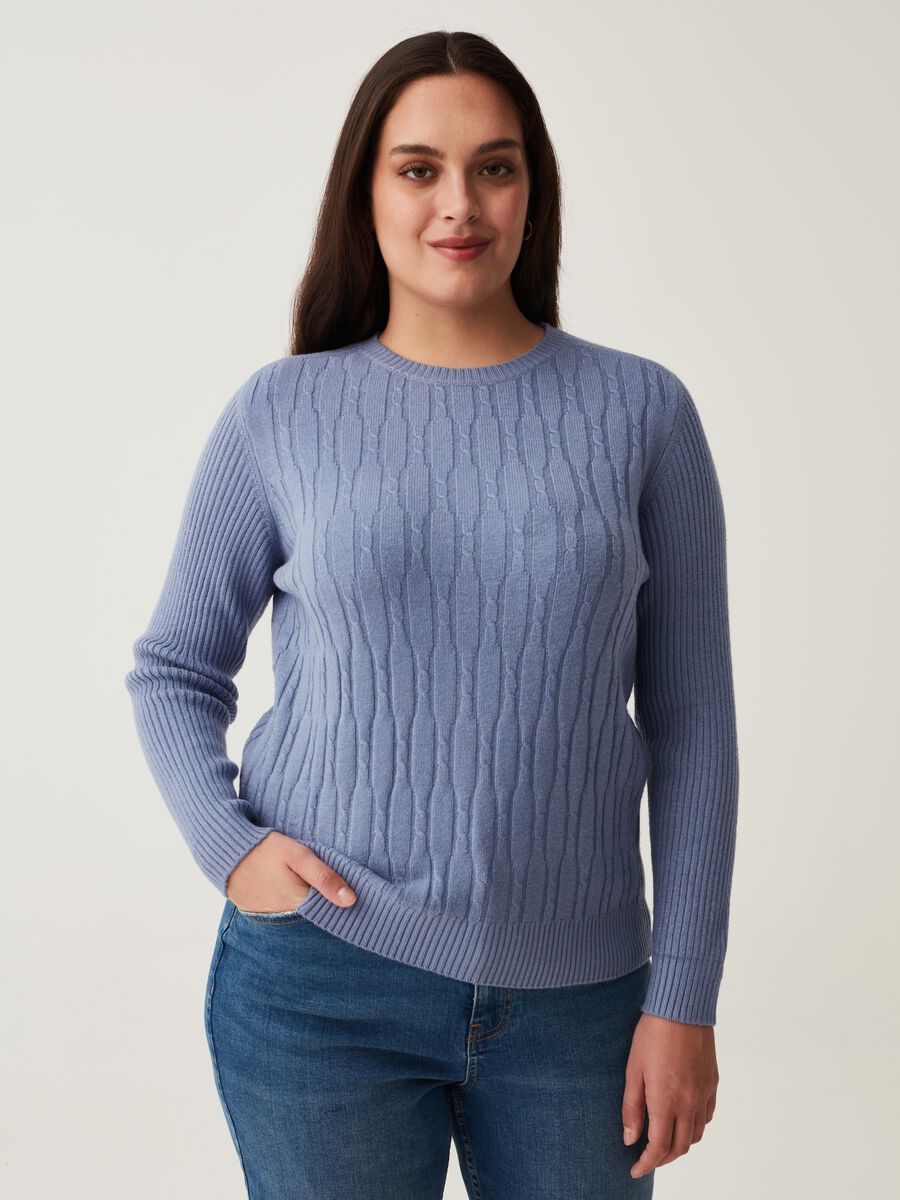 Pullover con lavorazione a coste Curvy_0