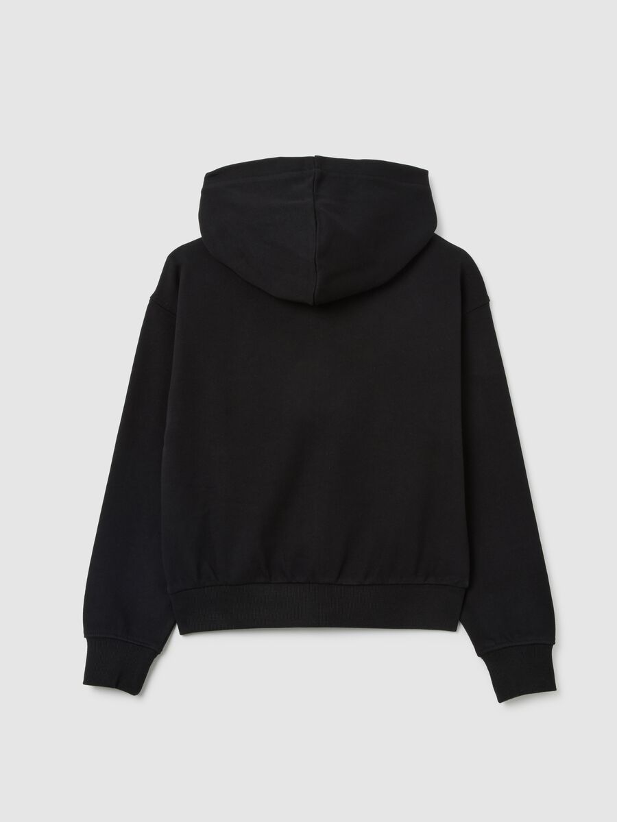 Girls' black pure cotton regular fit sweatshirt_4