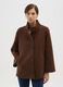 Regular fit brown coat with buttons_1