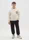 Boy's pure cotton black oversized jogger trousers_0