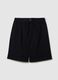 Men's black baggy shorts in 100% cotton_4