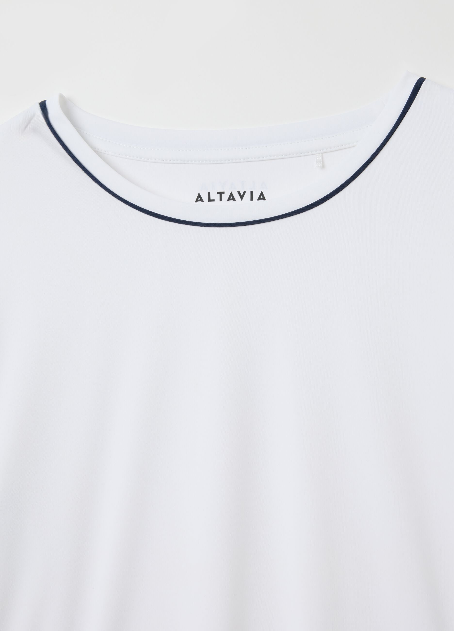 Breathable technical fabric T-shirt with contrasting trims ALTAVIA COURT