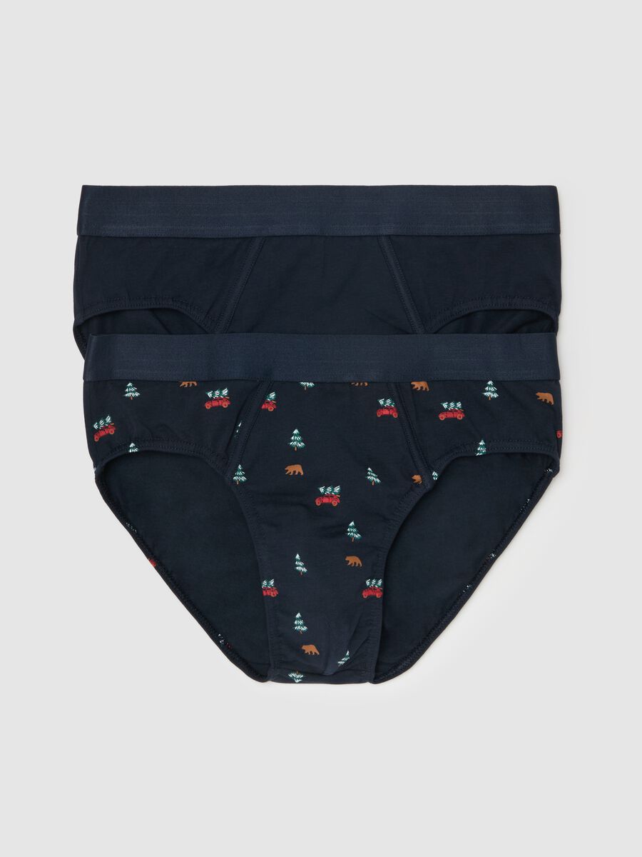 Two-pack briefs in organic cotton with micro pattern_4