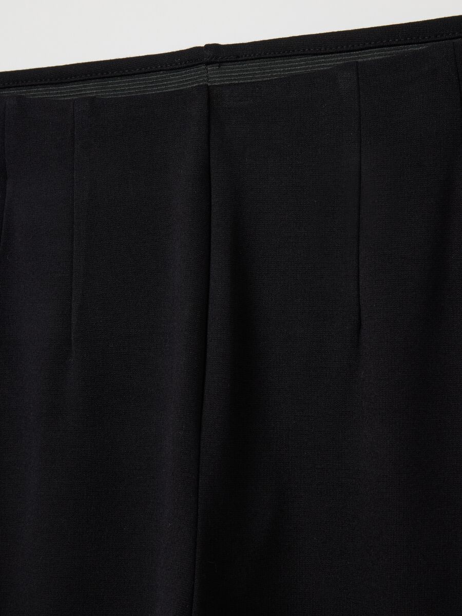 Black Stretch Regular Fit Leggings_5