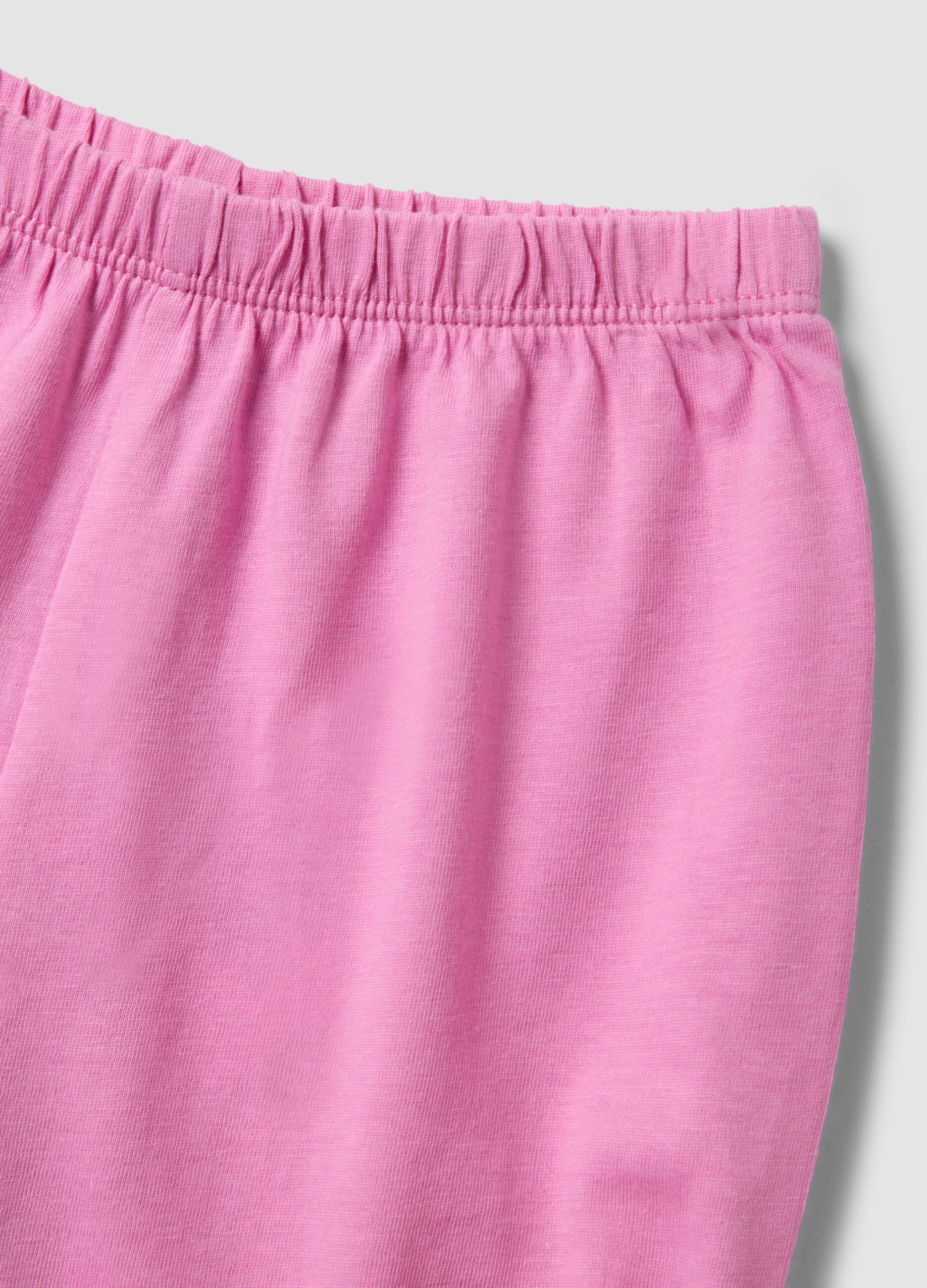 Multicolour pure cotton short pyjamas for baby girls with print